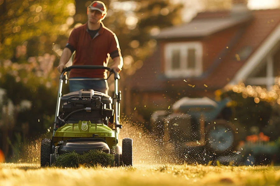 battery push lawn mower