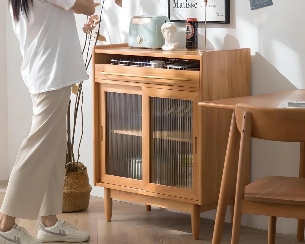 rustic wood sideboard